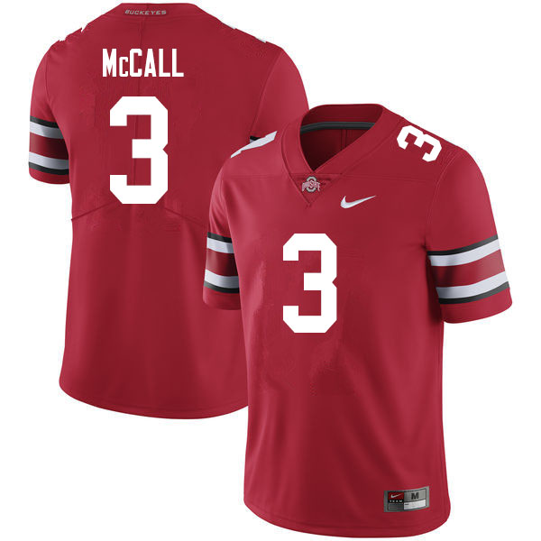 Men #3 Demario McCall Ohio State Buckeyes College Football Jerseys Sale-Scarlet